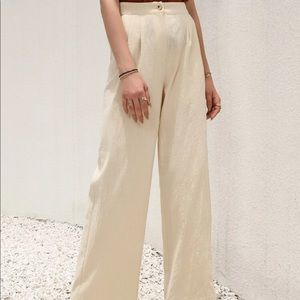 Wide leg nude pants